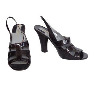 Max Studio "Echo" Patent Leather Slingback Heeled Sandal- Sz. 9